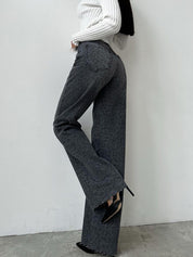 distressed Slim Straight Boyfriend Jeans