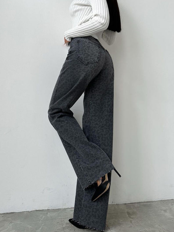 distressed Slim Straight Boyfriend Jeans