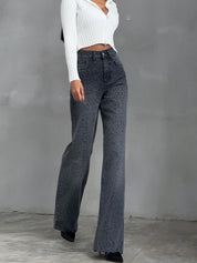 distressed Slim Straight Boyfriend Jeans