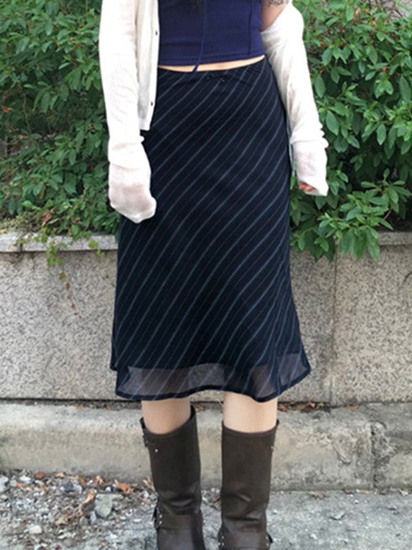 Vintage Stripes Maxi Skirt