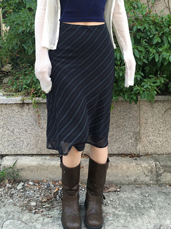 Vintage Stripes Maxi Skirt
