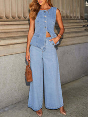 American solid colour loose Two Piece