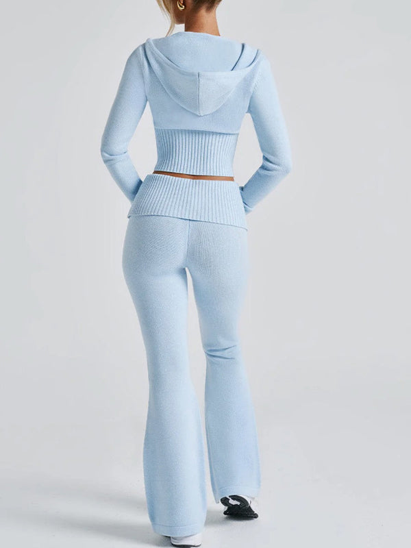 Solid Colour Slim fit Two Piece