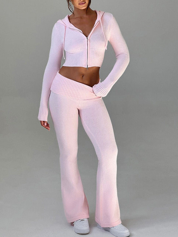 Solid Colour Slim fit Two Piece