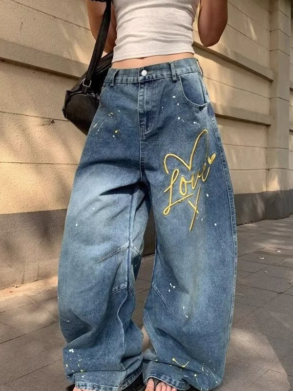 Ink And Graffiti Machete Boyfriend Jeans