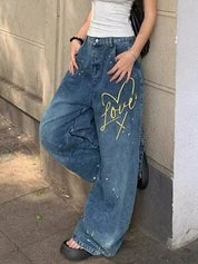 Ink And Graffiti Machete Boyfriend Jeans