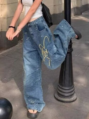 Ink And Graffiti Machete Boyfriend Jeans
