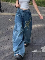 Ink And Graffiti Machete Boyfriend Jeans