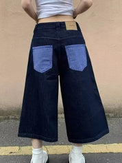 Vintage Street Straight Denim Shorts