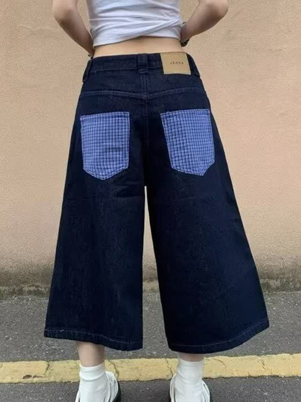 Vintage Street Straight Denim Shorts