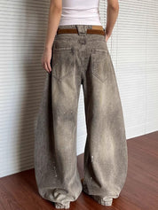 Splash Ink Aged Wash Boyfriend Jeans