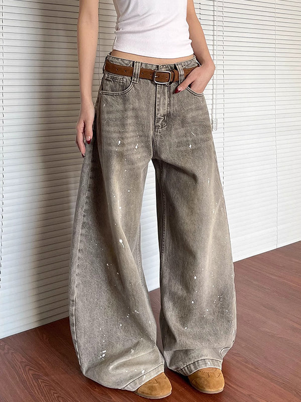 Splash Ink Aged Wash Boyfriend Jeans