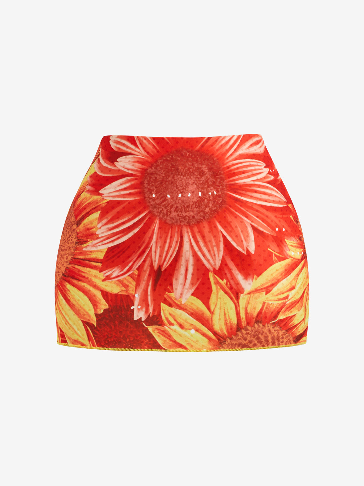 Resort Style Floral Print Mini Skirt