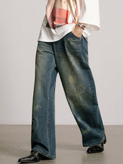 Vintage Washed Aged Boyfriend Jeans