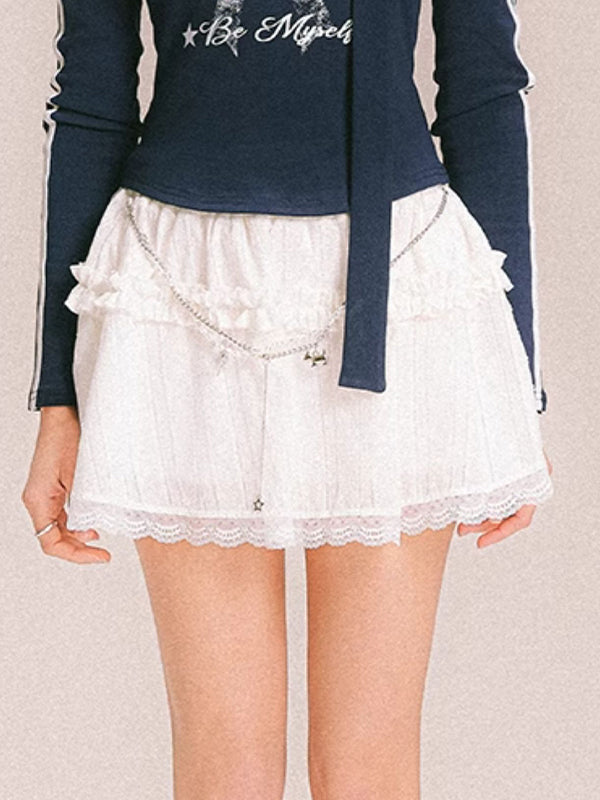 Sweet Cool Ballet Style Mini Skirt