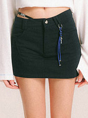 High Waist Thin A-Line Mini Skirt