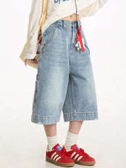 American Aged Wash Denim Shorts