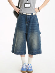 American Aged Wash Denim Shorts