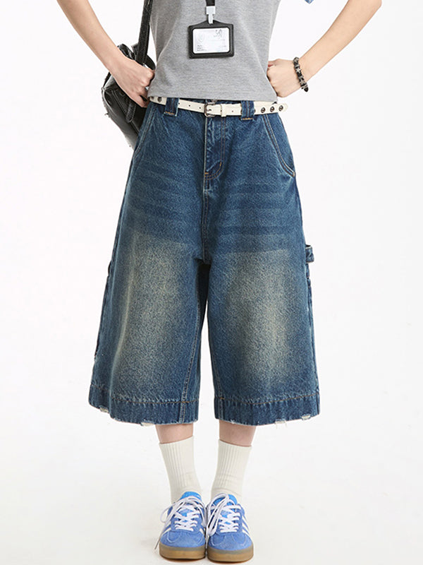 American Aged Wash Denim Shorts