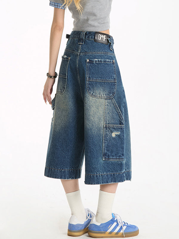 American Aged Wash Denim Shorts