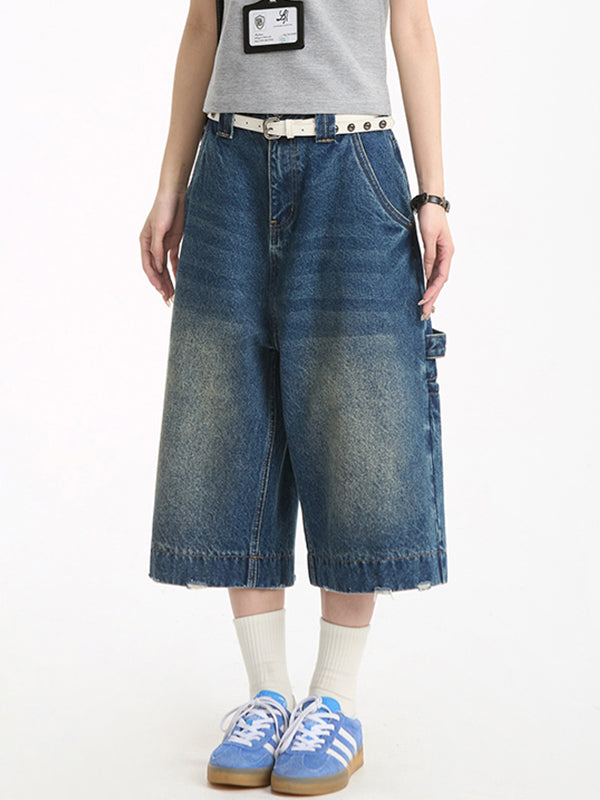 American Aged Wash Denim Shorts