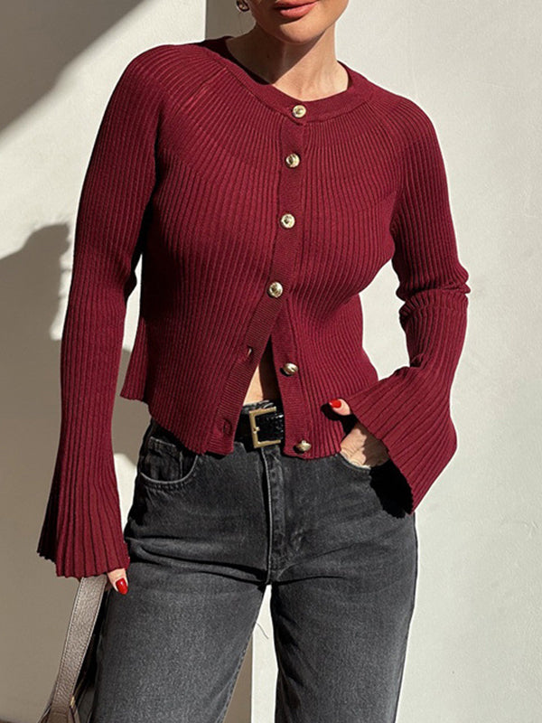 Underlay Threaded Buttonhole Cardigan