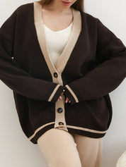 Thickened Contrasting Colours Cardigan