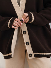Thickened Contrasting Colours Cardigan