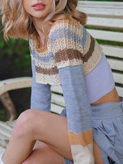 Retro Hot Girl Stripes Long Sleeve