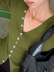 Hot Girl Single Row Button Slim Fit Cardigan