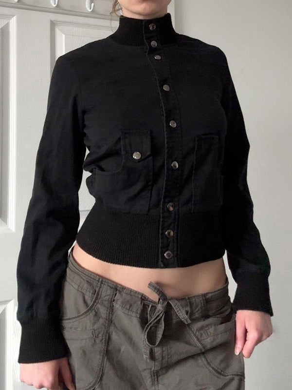 Solid Colour Slim Fit Fashionable Jacket