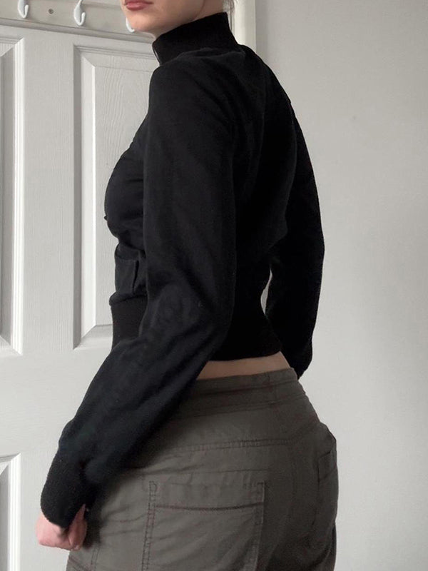 Solid Colour Slim Fit Fashionable Jacket