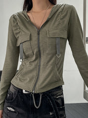 Spicy Design Aesthetic In Solid Colours Jacket