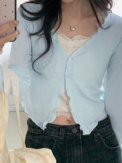 Gentle Breeze Blue Slim Fit Long Sleeve