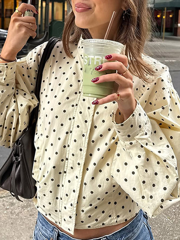 Sweet And Stylish Polka Dots Jacket
