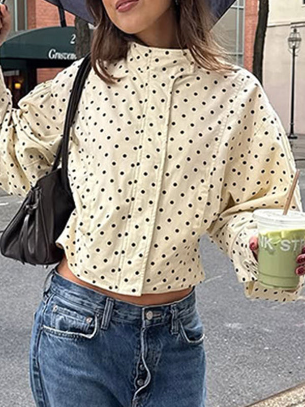 Sweet And Stylish Polka Dots Jacket