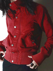 Personalised Stand-Collar Motorcycle Jacket Jacket