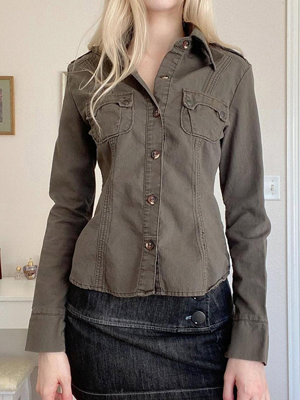 Patchwork Workwear Style Jacket