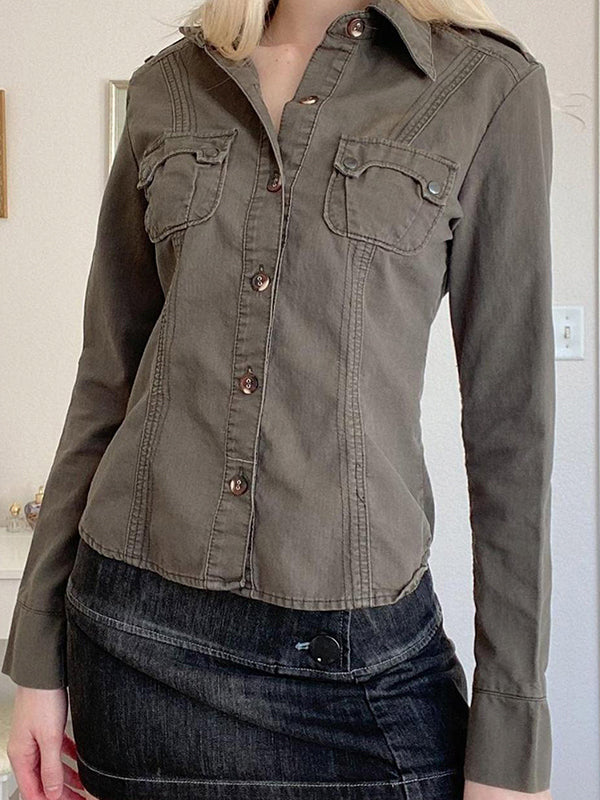 Patchwork Workwear Style Jacket