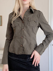 Patchwork Workwear Style Jacket