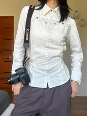 Industrial-Style Metal Stud Pockets Jacket