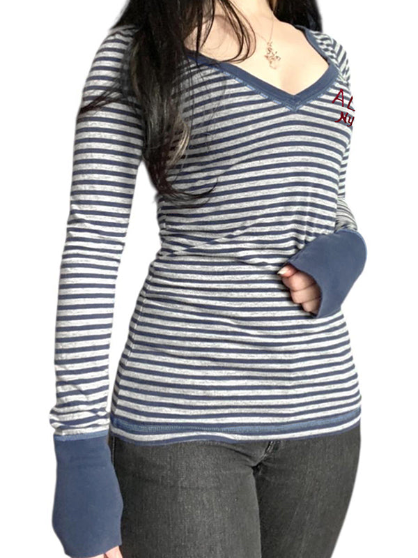 Comfortable Wind Stripes Long Sleeve