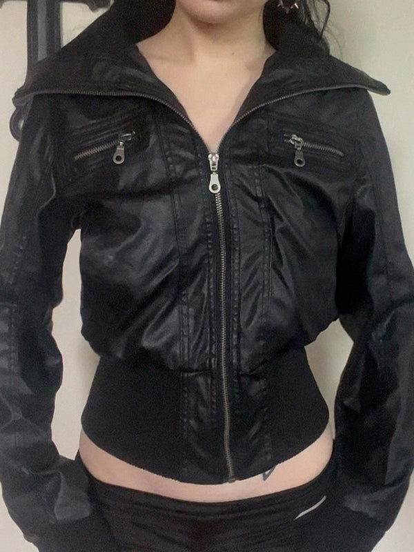 Retro Workwear Zipper Jacket