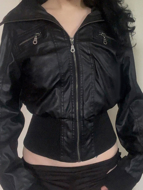 Retro Workwear Zipper Jacket