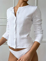 Openwork Lace Pure Cotton Cardigan