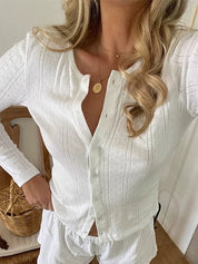 Openwork Lace Pure Cotton Cardigan