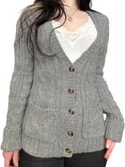 Retro Laid-Back Style Cardigan