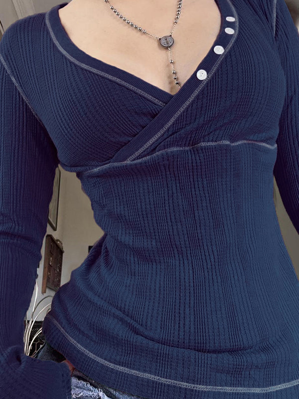 Solid-Coloured Minimalist Textures Long Sleeve