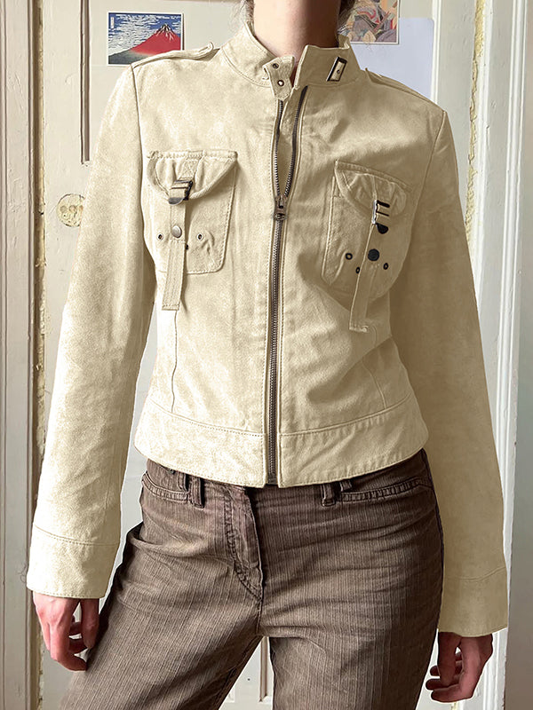 American-Style Utility Pockets Jacket