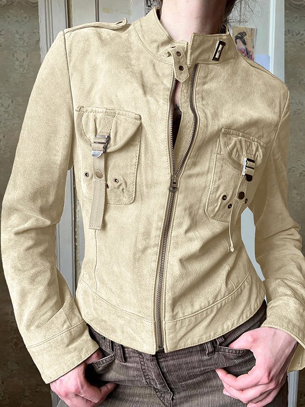 American-Style Utility Pockets Jacket